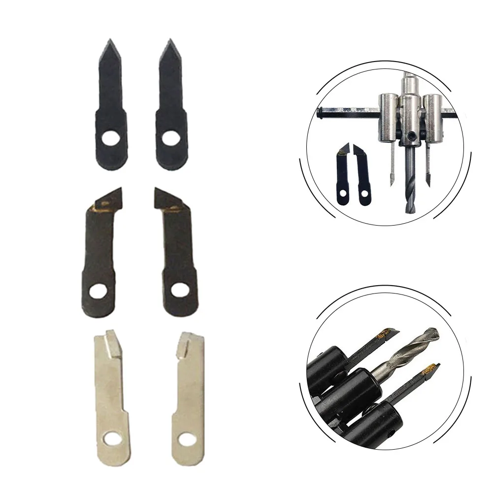 

1Pair Wood Circle Hole Cutting Blades Adjustable Cutting Drill Bit 45mm 50mm 48mm Silver Alloy Blade Power Tool Accessories