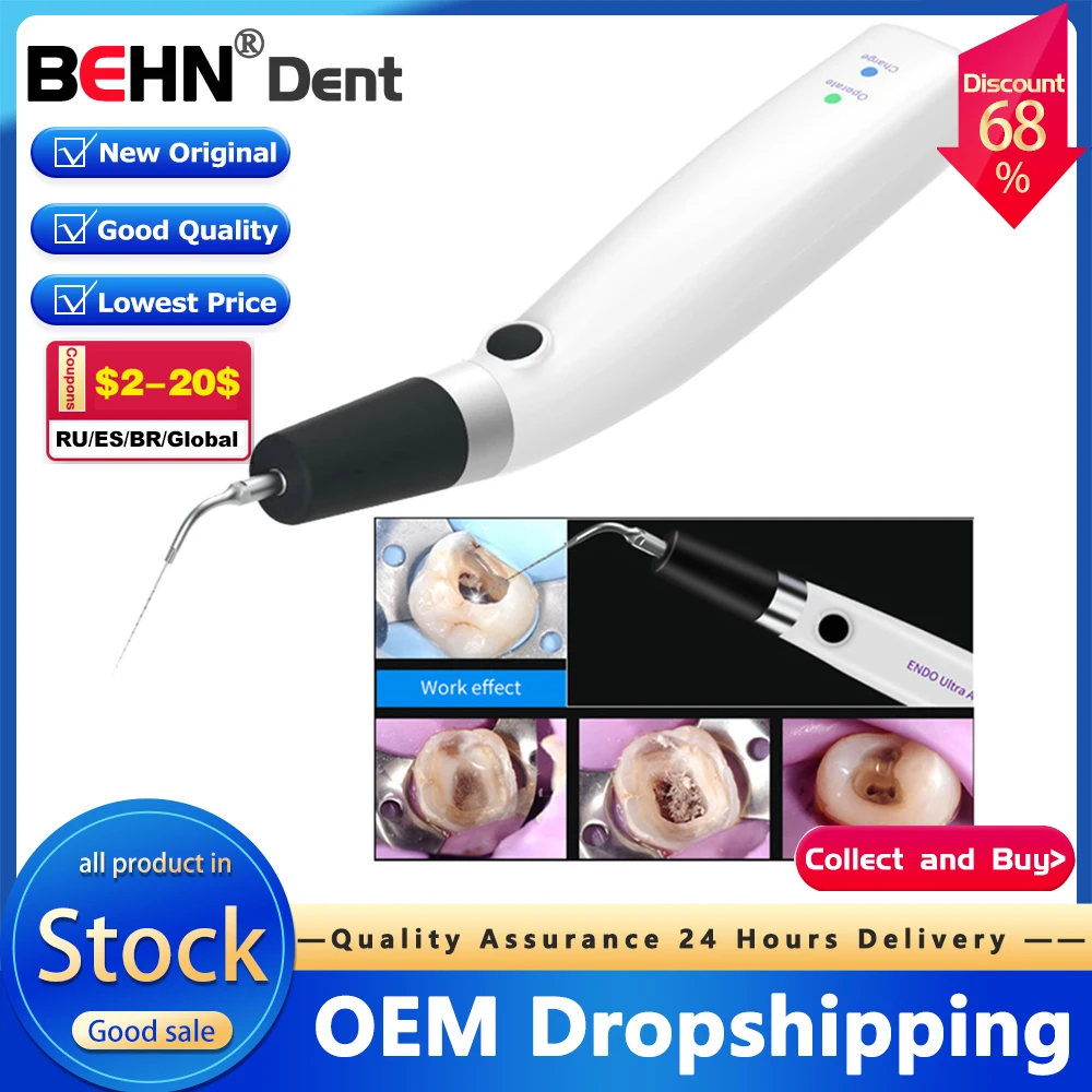 

Dental Cordless Ultrasonic Activator Endo Ultra Activator Endo Irrigator with 6 Tips Endodontic Treatment Dientes Odontologia