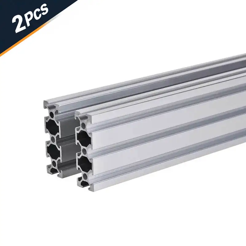 2Pcs 2020 2040 2060 2080 Aluminum Profile 100 200 300 350 400 450 500 550 Linear Rail Extrusion EU Standard CNC 3D Printer Part image 14