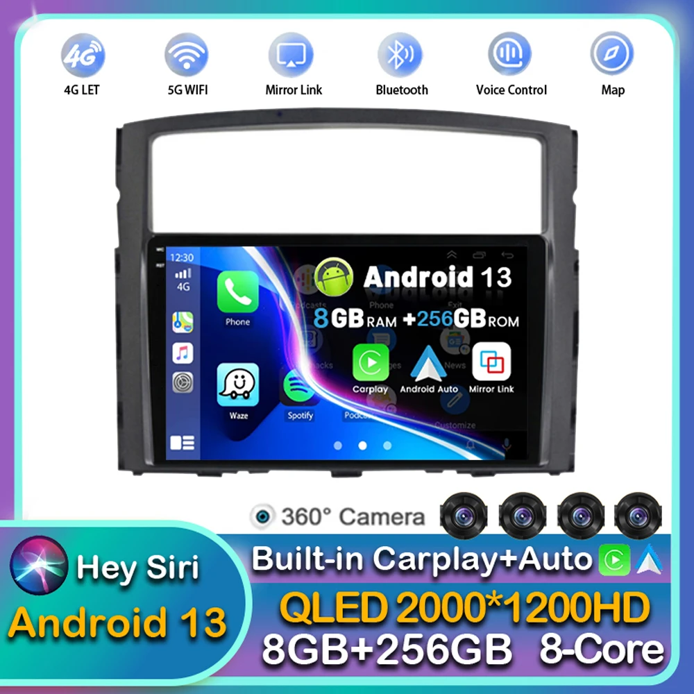

Android 13 Carplay Car Radio For Mitsubishi Pajero 4 V80 V90 2006 2007 2008 2009 - 2014 Multimedia Player Stereo Navigation WIFI