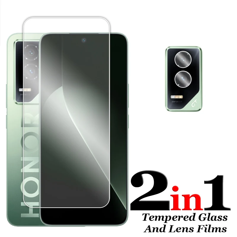 Clear Full Glue Tempered Glass Screen Protector with Lens Film