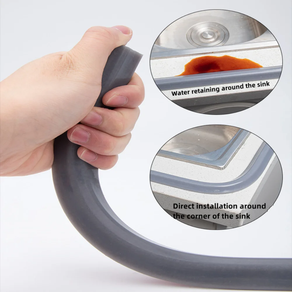 Silicone Bathroom Water Stopper Self-Adhesive Bendable Water Retaining Strip Dry Wet Separation Blocker Shower Dam Flood Barrier shower water stopper,shower water barrier,water barrier strip