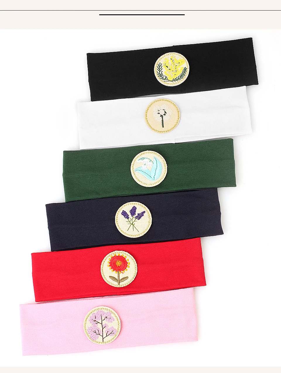 Neugeborene Mädchen Blumen baum Patches Stirnband Baumwolle elastischen Haarband Stirnband für Blumen baum Turban Haarschmuck – Detail 6