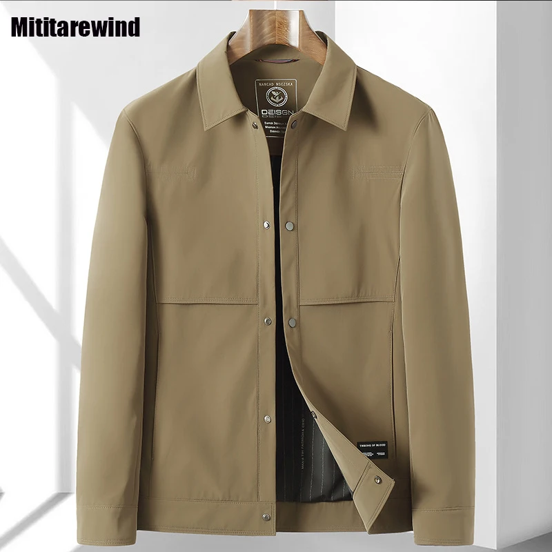 

Brand Coat Spring Autumn New Cargo Jacket Men Single-breasted Korean Fashion Slim Fit Thin Windproof Outerwear for Youth Men
