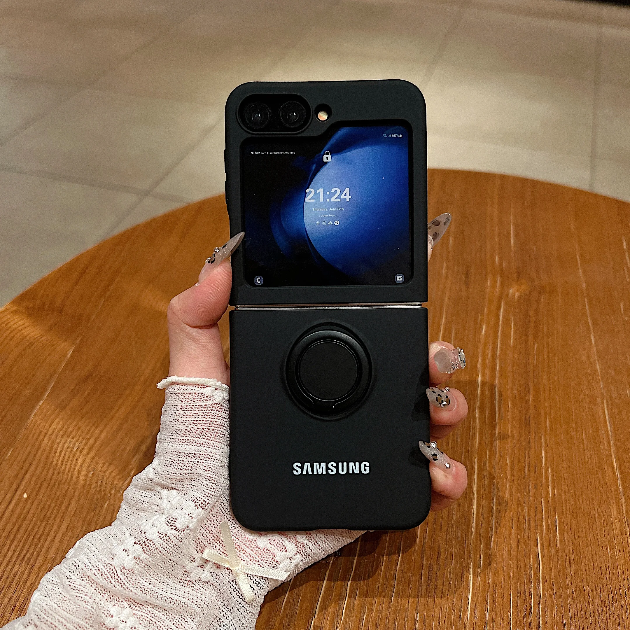 כיסוי טלפון מסיליקון נוזלי בצבעי סוכריות רשמיות מותאם אישית לסמסונג גלקסי Z Flip 7 6 5 4 3 כיסוי מוגן בפני זעזועים