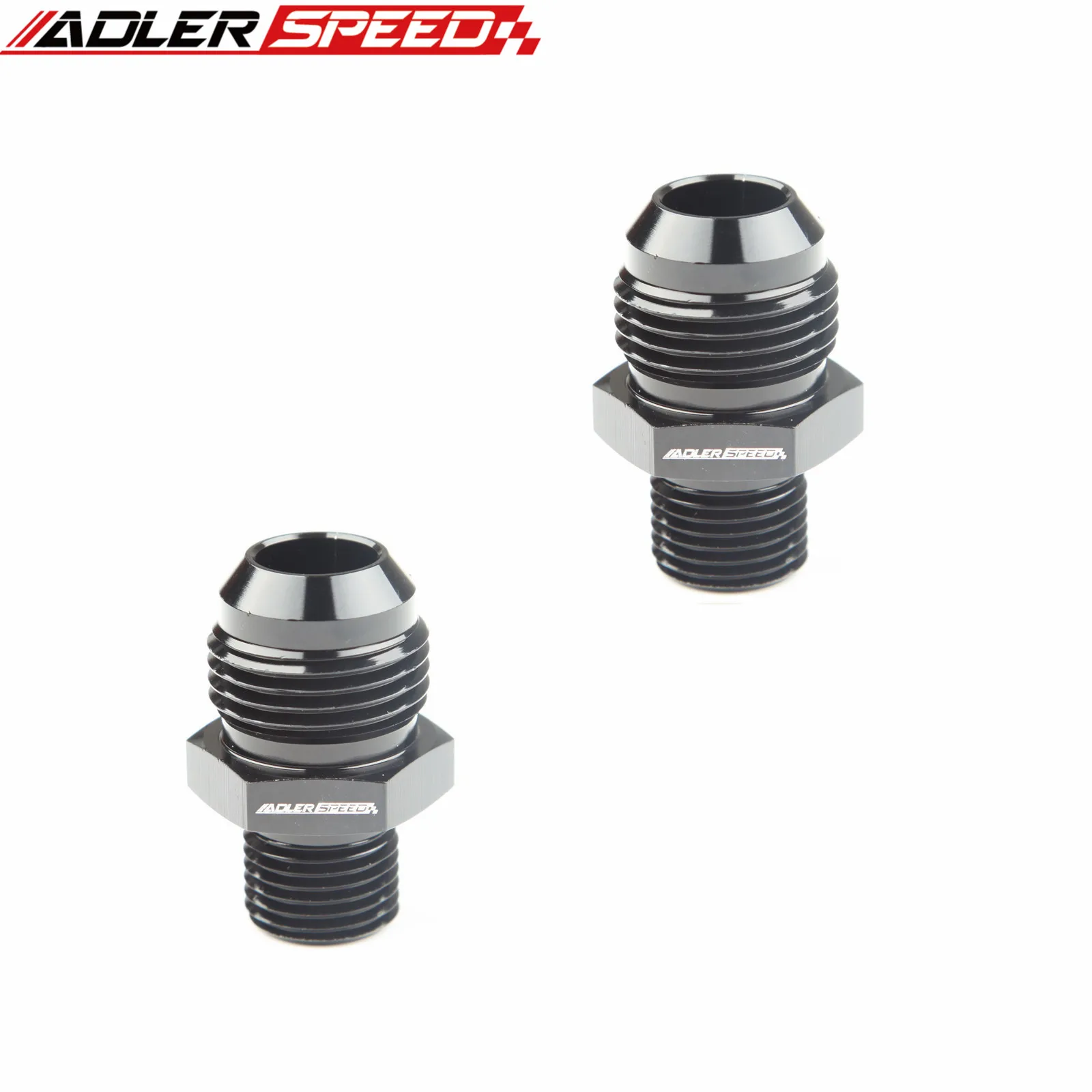 2PCS 블루/블랙 알루미늄 10AN -10AN 남성 플레어 M16x1.5 미터법 스트레이트 피팅 어댑터