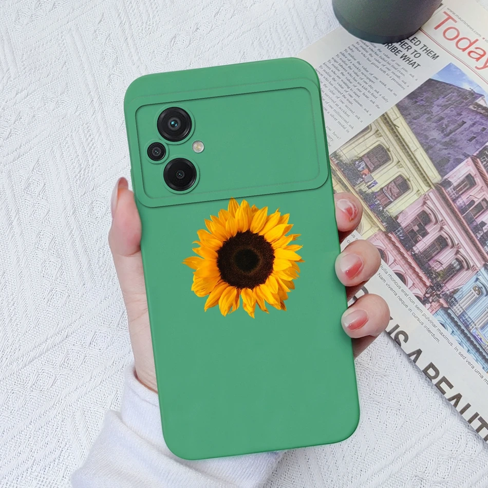 Astronaut Flower Soft Liquid Silicone Full Protection Anti-Drop Back Cover