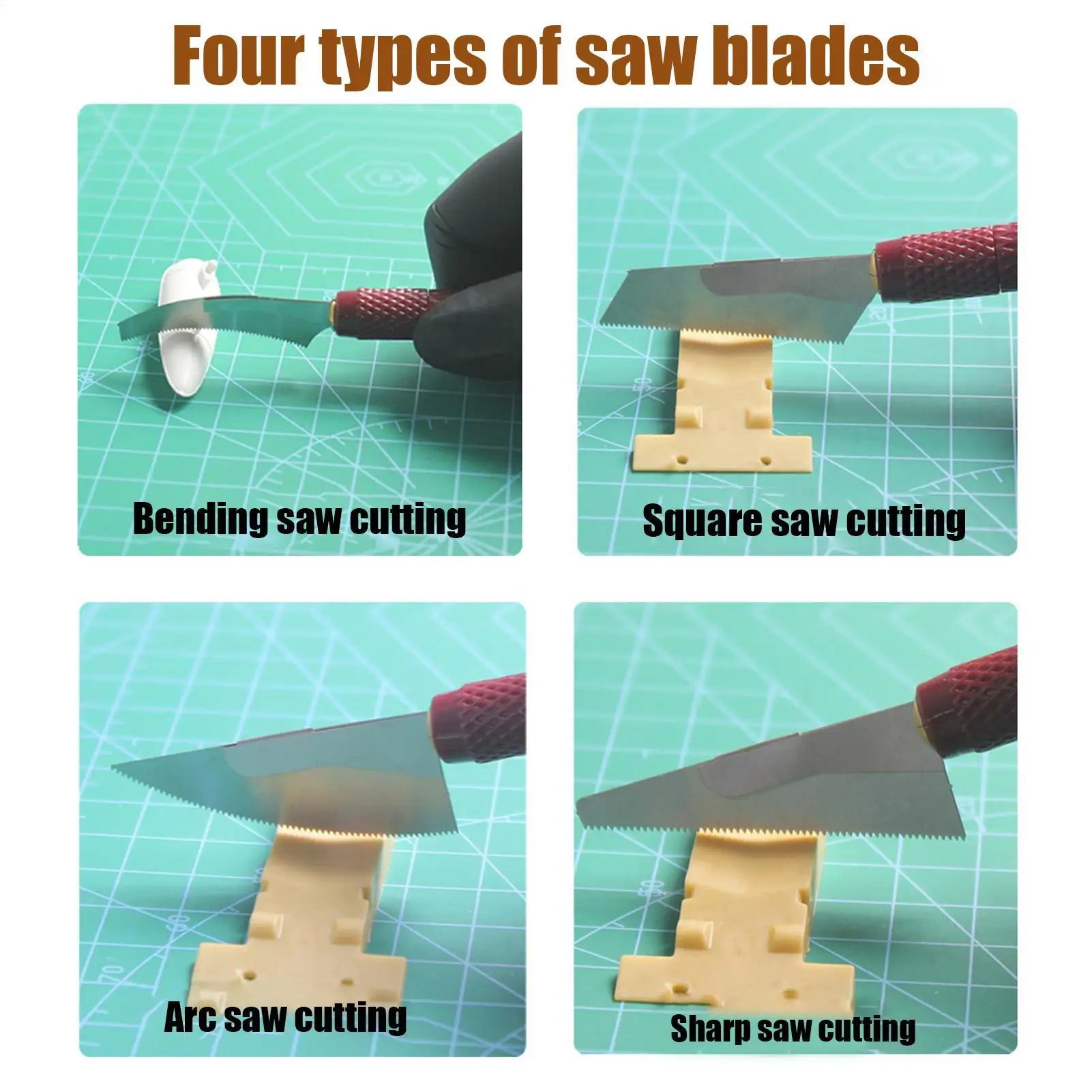 Modeling Craft Hand Saw Kit with Beveled Edges and Curved Edges stainless steel Model Craft Hand Saw Set for Handcrafted 5