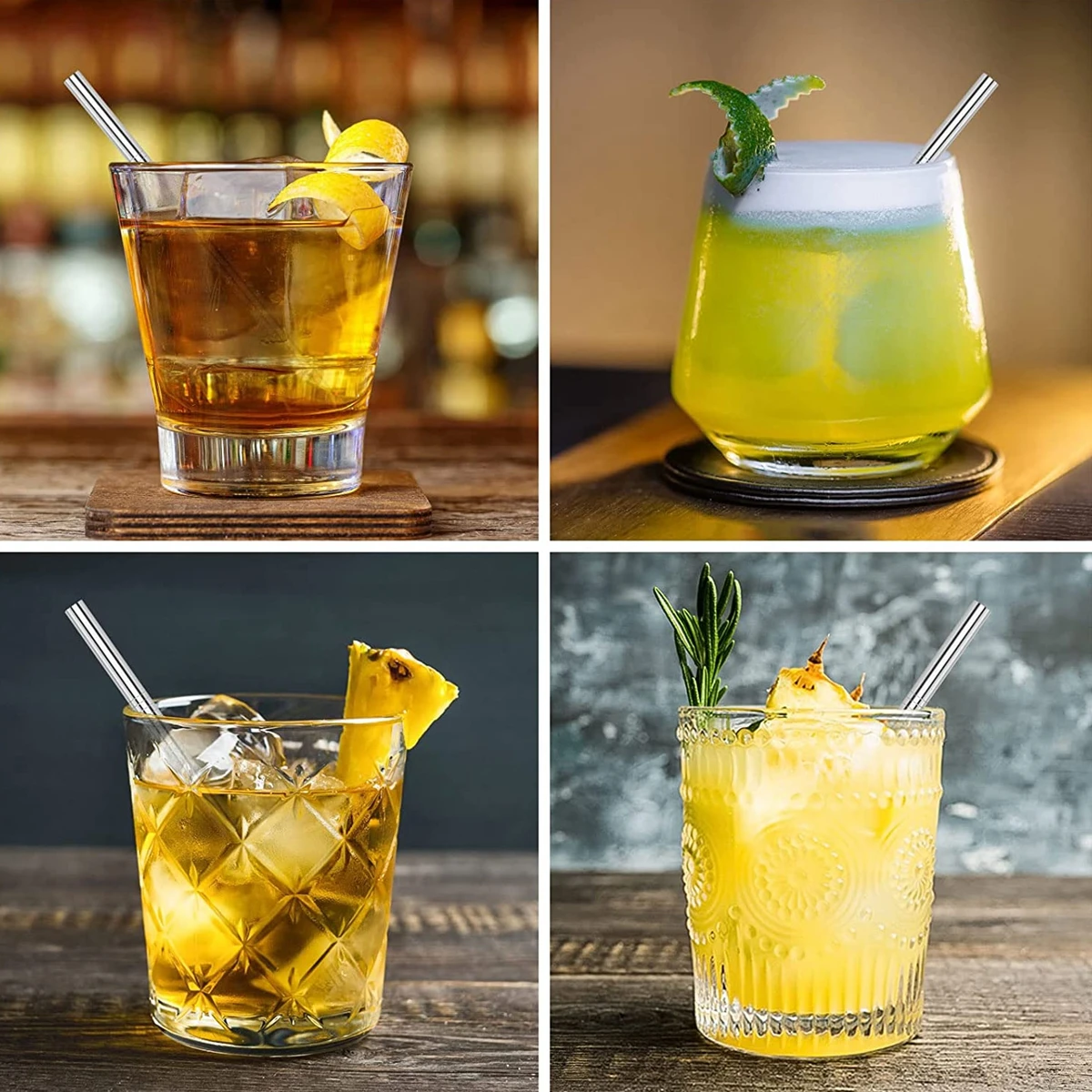 40pcs 15cm Short Glass Straws Reusable Drinking Straws for Cocktail Milkshakes Beer Wine Drinkware 6inch Eco-friendly