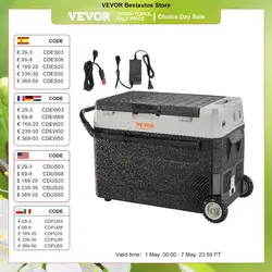 VEVOR 20L Portable Car Refrigerator Compressor Fridge Freezer Cooler Ice Box Keep Cool for Camping Fishing