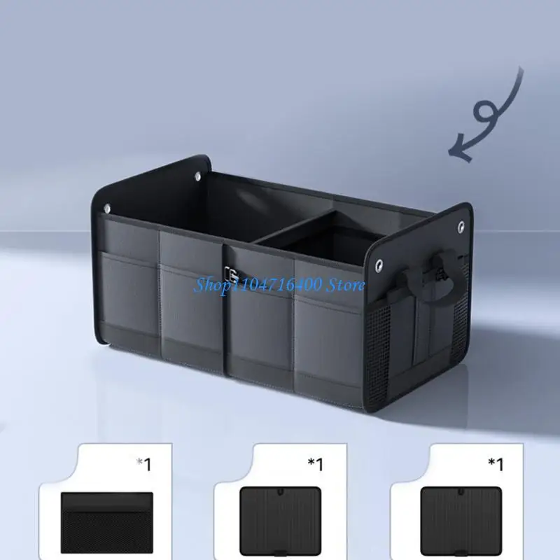 y1gd Auto-Aufbewahrungsbox, zusammenklappbar, Auto-Fracht-Aufbewahrungswerkzeug, Kofferraum-Organizer, LKW-Auto-Zubehör – Detail 9