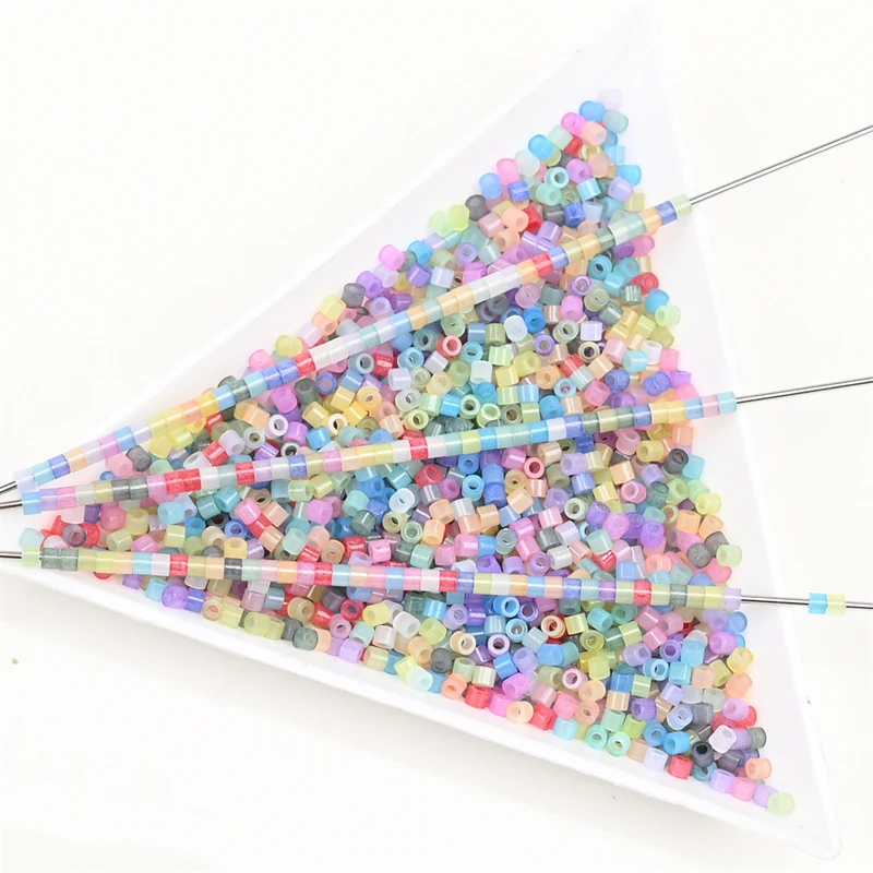 1,6 mm Super Uniform tschechische Jade Glas Japan Perlen 11/0 kleine Glasperlen für DIY Schmuckherstellung Frauen handgemachte Stickerei Versorgung – Detail 5