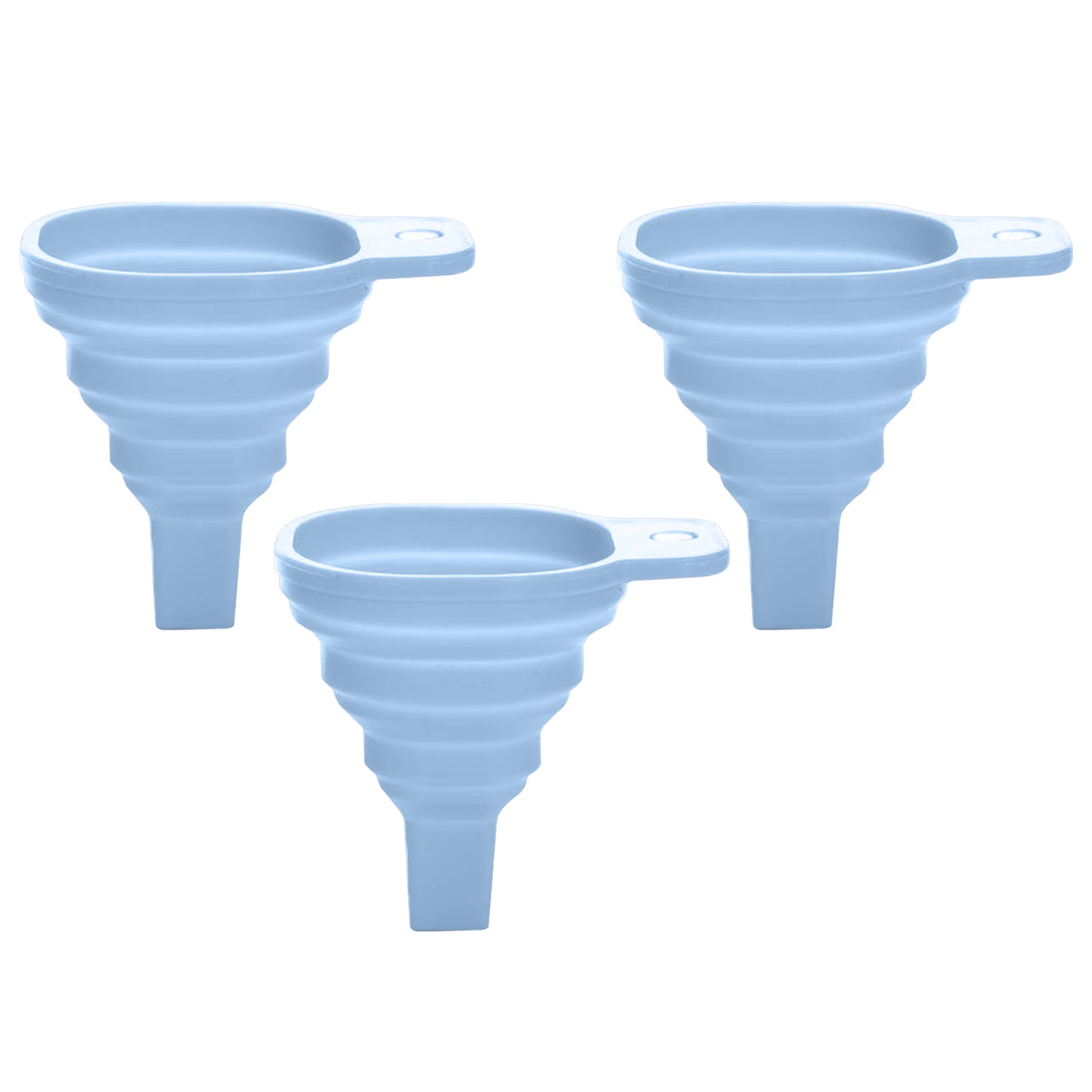 

3pcs Anti Scald Portable Collapsible Funnel Liquid Dispenser Food Grade Small Expandable For Kitchen Beer Home Wide Mouth