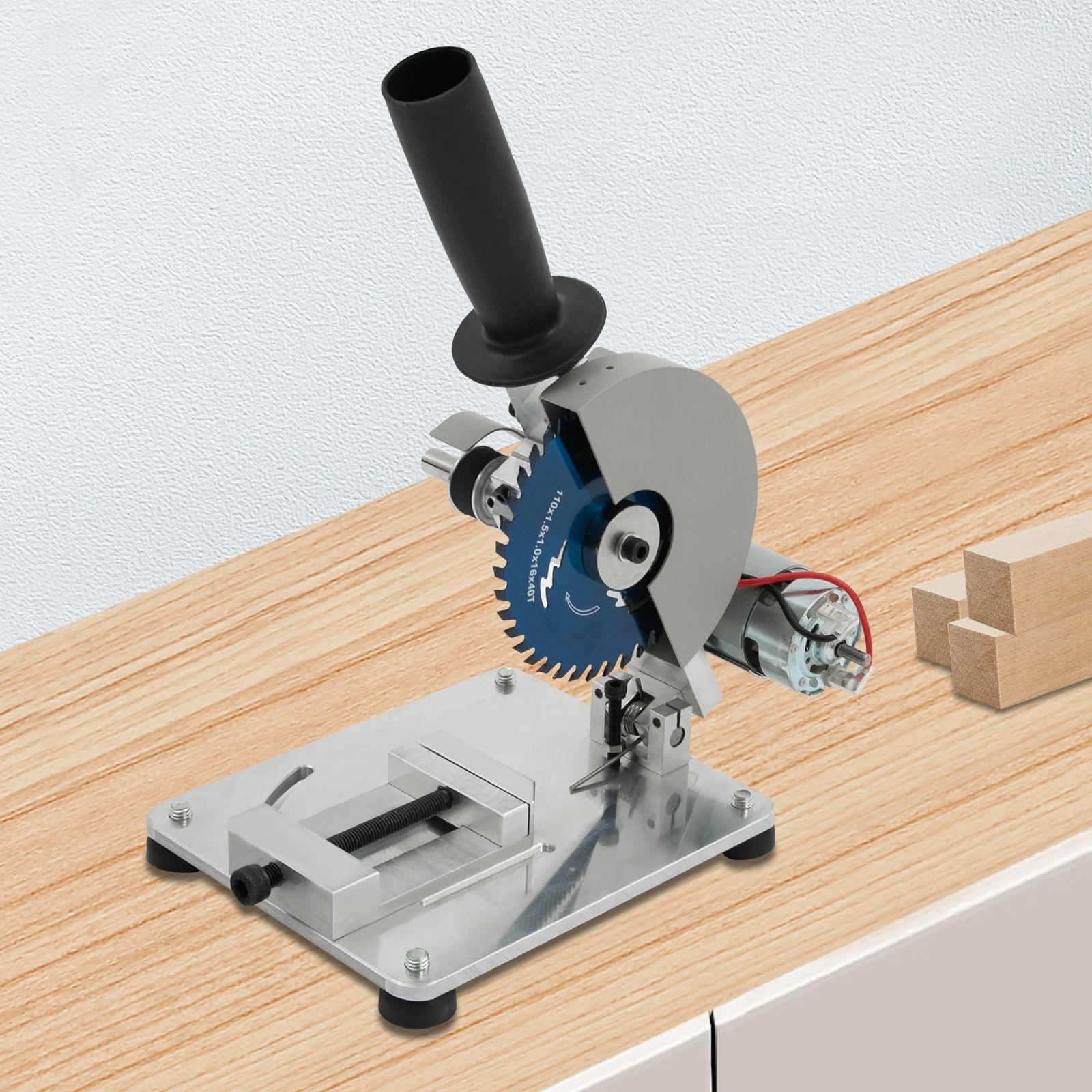 96W 4-Zoll Elektrische Mini-Kreissäge Multifunktionale Schneidemaschine Kompakter Aluminiumschneider für Metall Holz DIY-Projekte