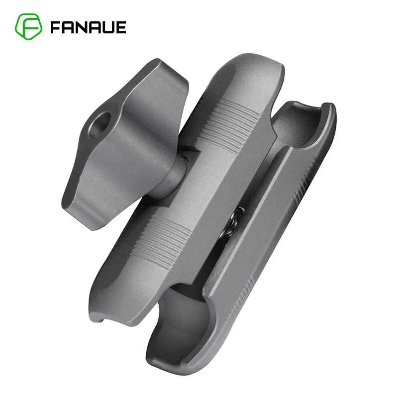FANAUE 알루미늄 더블 소켓 암 호환, 20mm 볼 어댑터 거치대 마운트 클램..