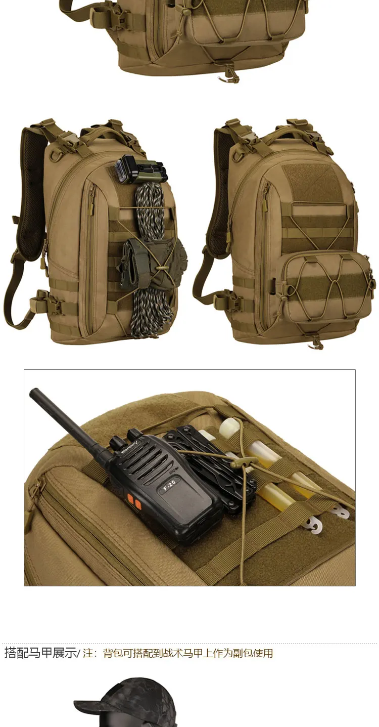 2025 Neuer Guardian 25L Stealth Day Pack Quick-Access Taktische Mehrzwecktasche Outdoor-Rucksack für Pendler – Detail 14