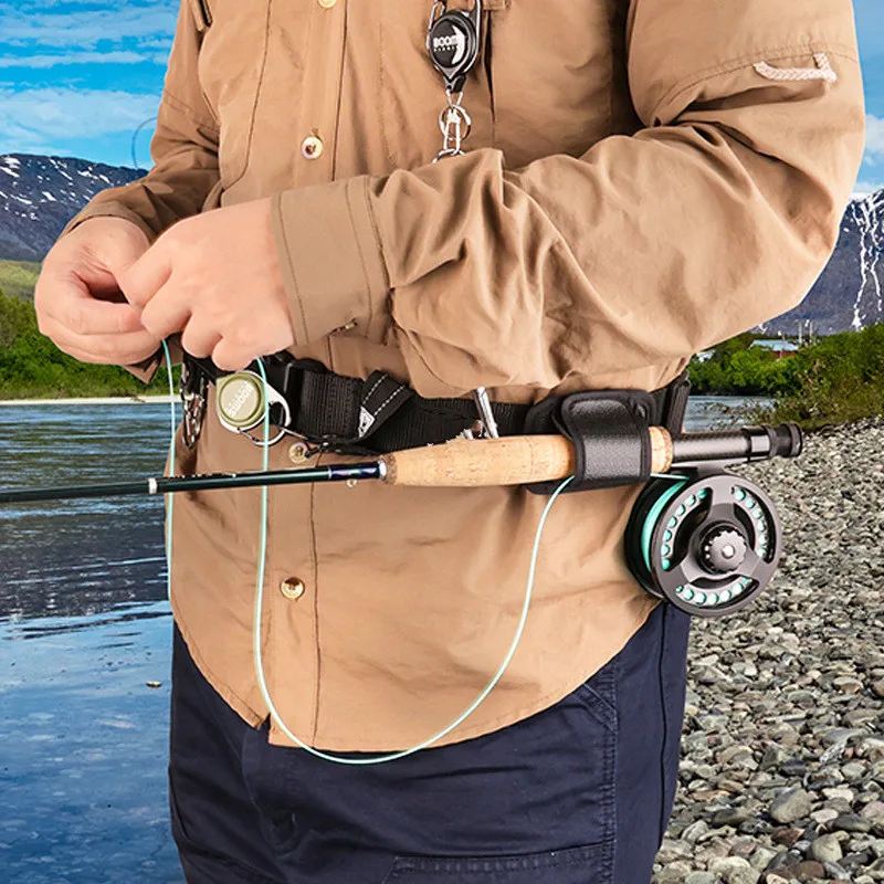 Fly Fishing Waist Rod Holder Fishing Pole Holding for Fly Casting Outdoor Lure Tool Rod Holder Tools