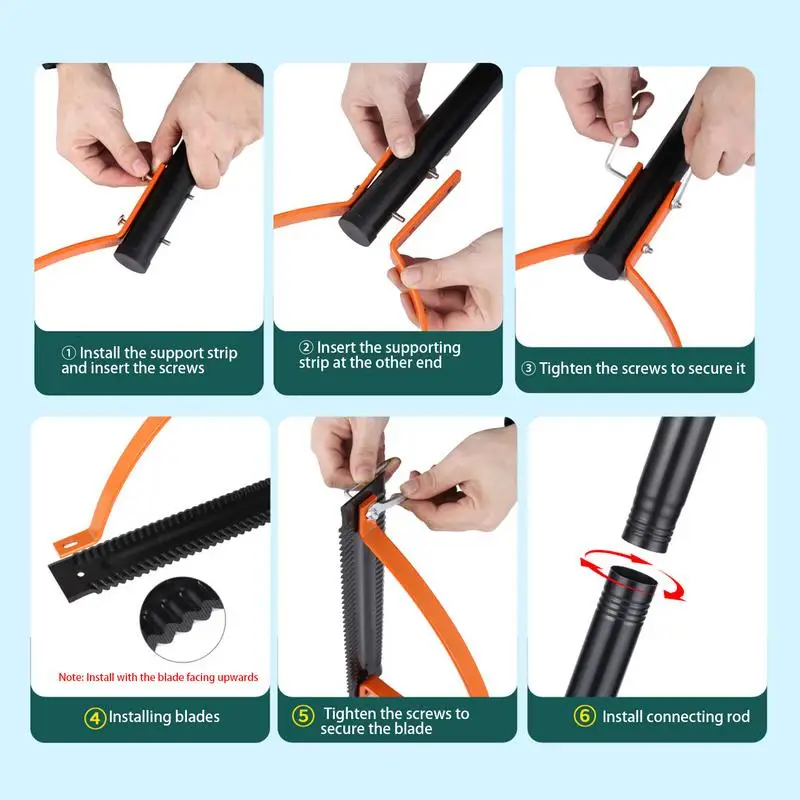 Sling Cutter Tool Grass Whip Cutter Tool With Double Edged Cutter Long Handle Gardening Hand Tool For Garden Yard Field Ditches 2