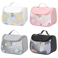 Portable Cosmetic Bag Female Travel Storage Toiletry Organize Women Waterproof PVC Wash Kit Transparent Zipper Make Up Case 1