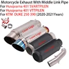 For KTM 390 Adventure DUKE 250 390 ADV Husqvarna 401 SVARTPILEN 401 2020-2022 Motorcycle Exhaust Modify Mid Link Pipe DB Killer