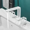 BAKALA Crystal Handles Basin Sink Faucet Hot Cold Mixer Deck Mounted Mixer Crane Bathroom Tub Faucet Three Holes 5