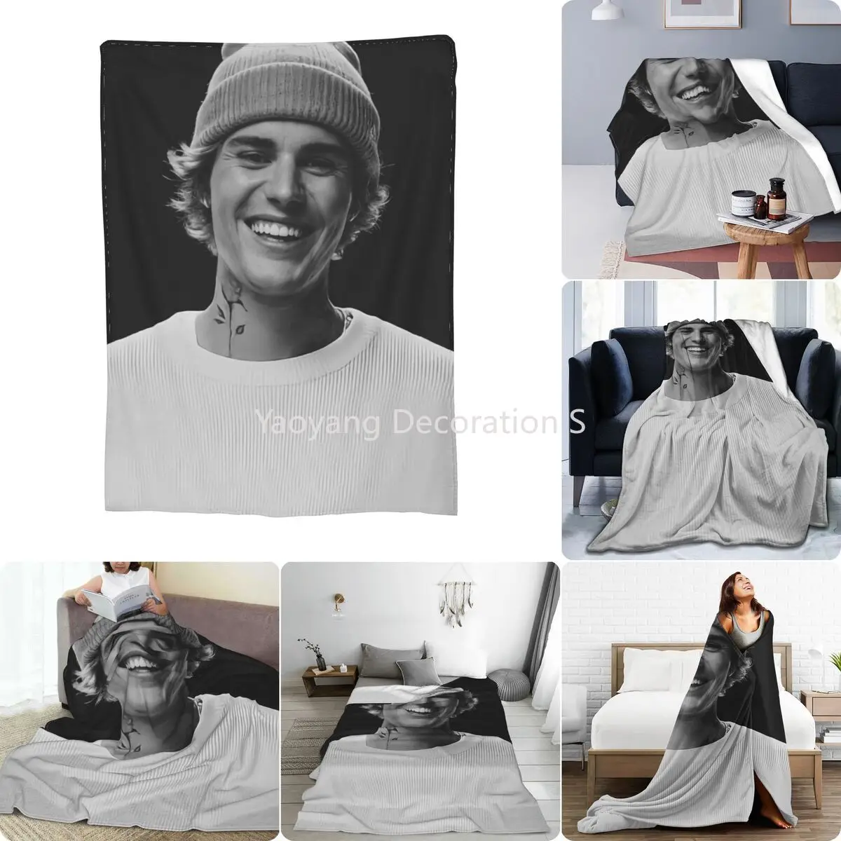

Justin Bieber Ultra-Soft Micro Fleece Blanket Plush Bedspread Nap Blanket Bedding Supply