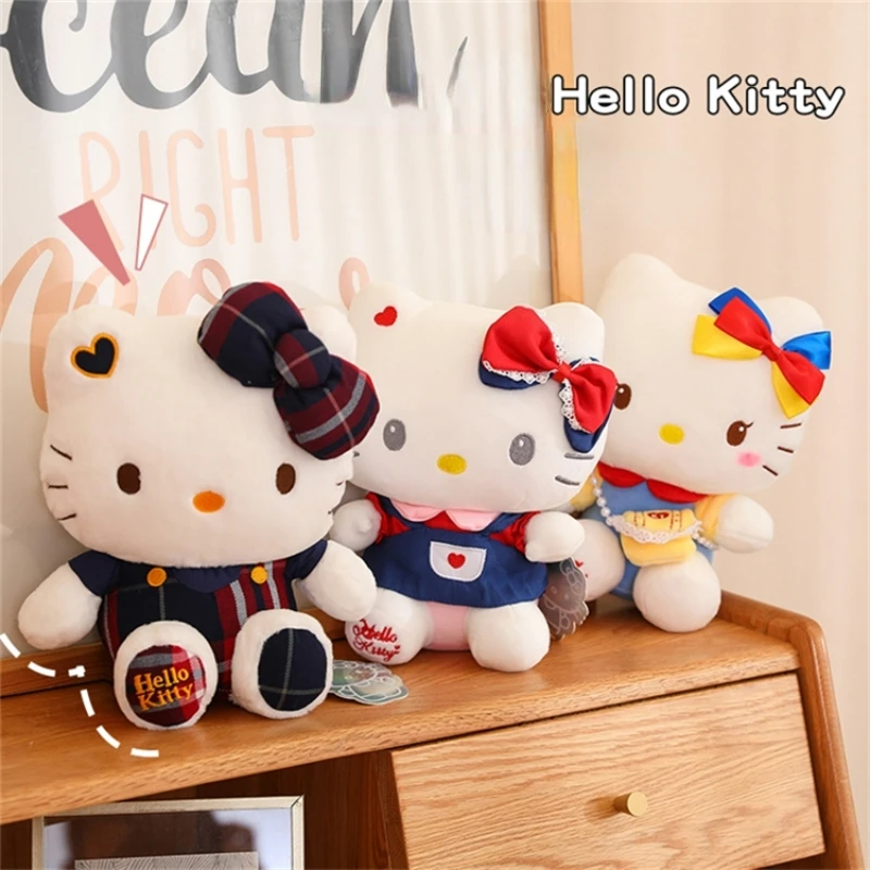 

Genuine Sanrio Hello Kitty Colorful Maid Academy Style Plush Dolls Room Decor Kawaii Stuffed Animal Toys Kids Girls Xmas Gifts