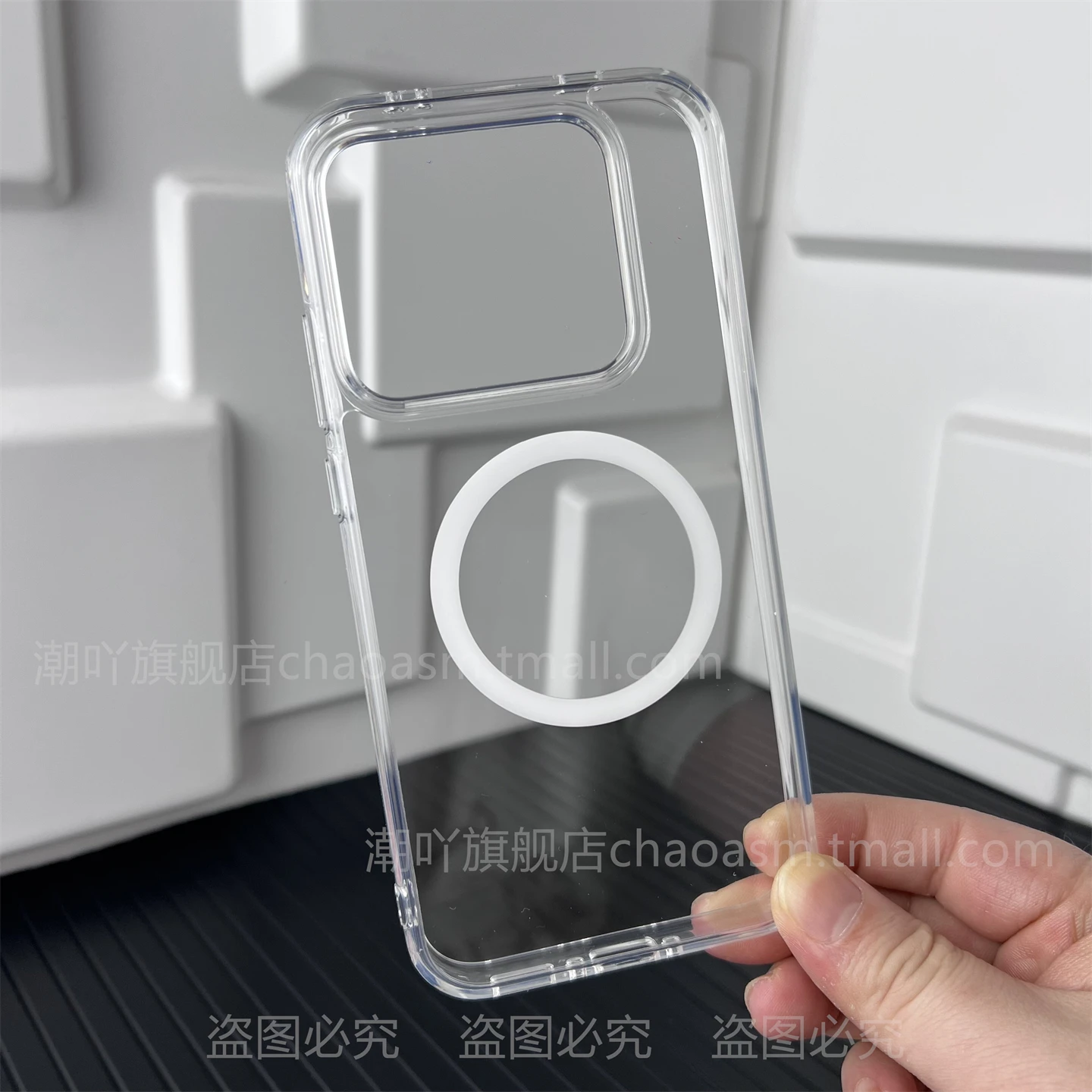 Luxury HD Matte Acrylic Magnetic Back Cover with Square Camera Holes