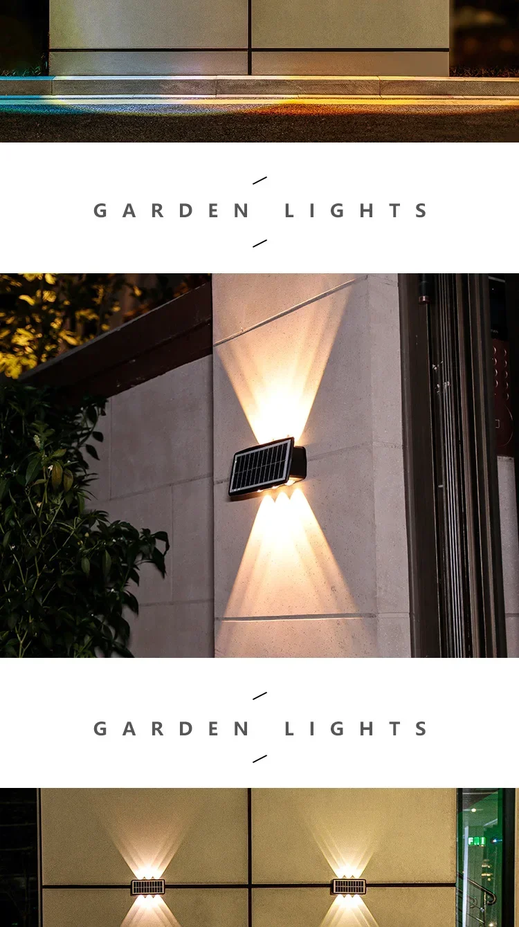 Description Picture 6 of itemOutdoor Solar Wall Light Auto Switch Solar Garden Step Staircase Decoration Light Waterproof RGB White/Warm White Solar Light