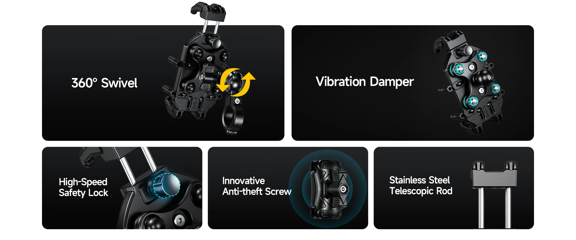 Ulefone Bicycle Holder Ulefone Armor Mount Pro AM02 Universal Bicycle Handle Phone Holder