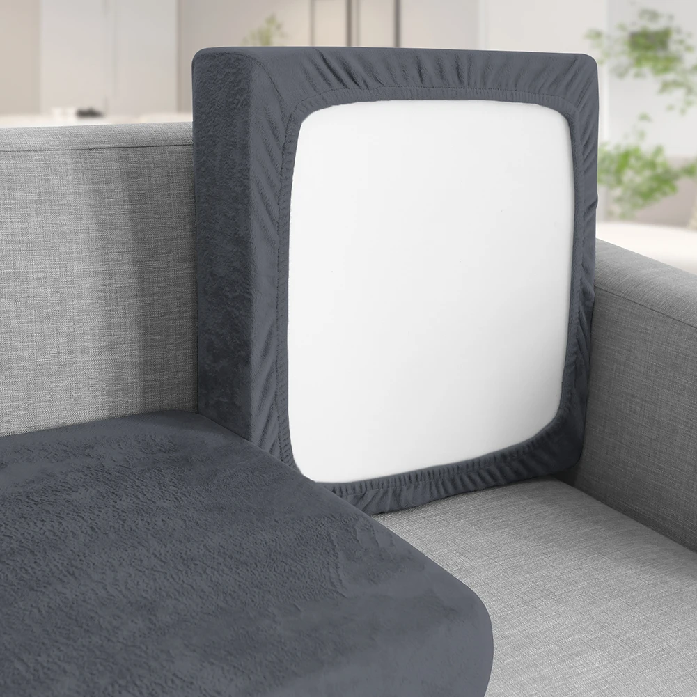 Sofa Cushion Covers Stretch Velvet Sofa Seat Cover Universal Non-Slip Elastic Couch Slipcovers Replacement Furniture Protector