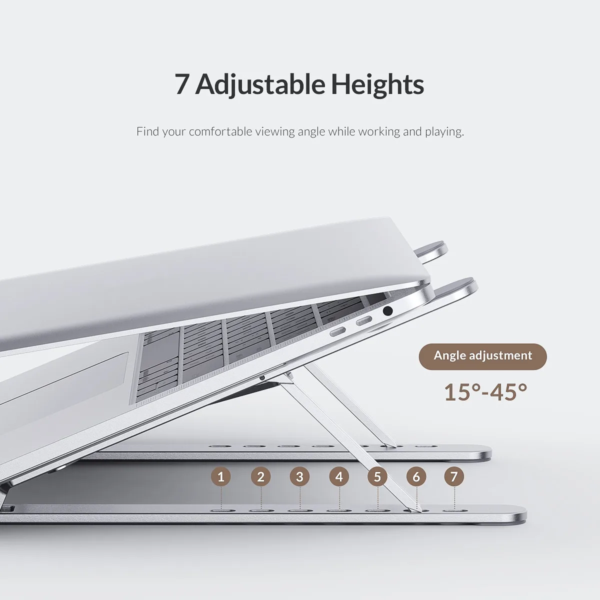 ORICO 노트북 스탠드 접이식 노트북 홀더 MacBook 태블릿 베이스 스탠드용 휴대용 조절식 알루미늄 컴퓨터 모니터 홀더