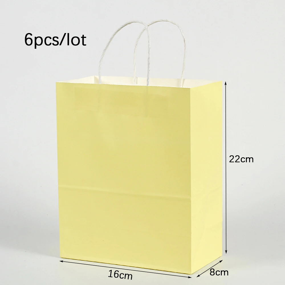6 Stück Macaron-Papier-Geschenktüten Süßigkeiten-Verpackungstüten Geburtstags-Party-Geschenktüten Dekoration Baby-Shower Hochzeits-Zubehör – Detail 6