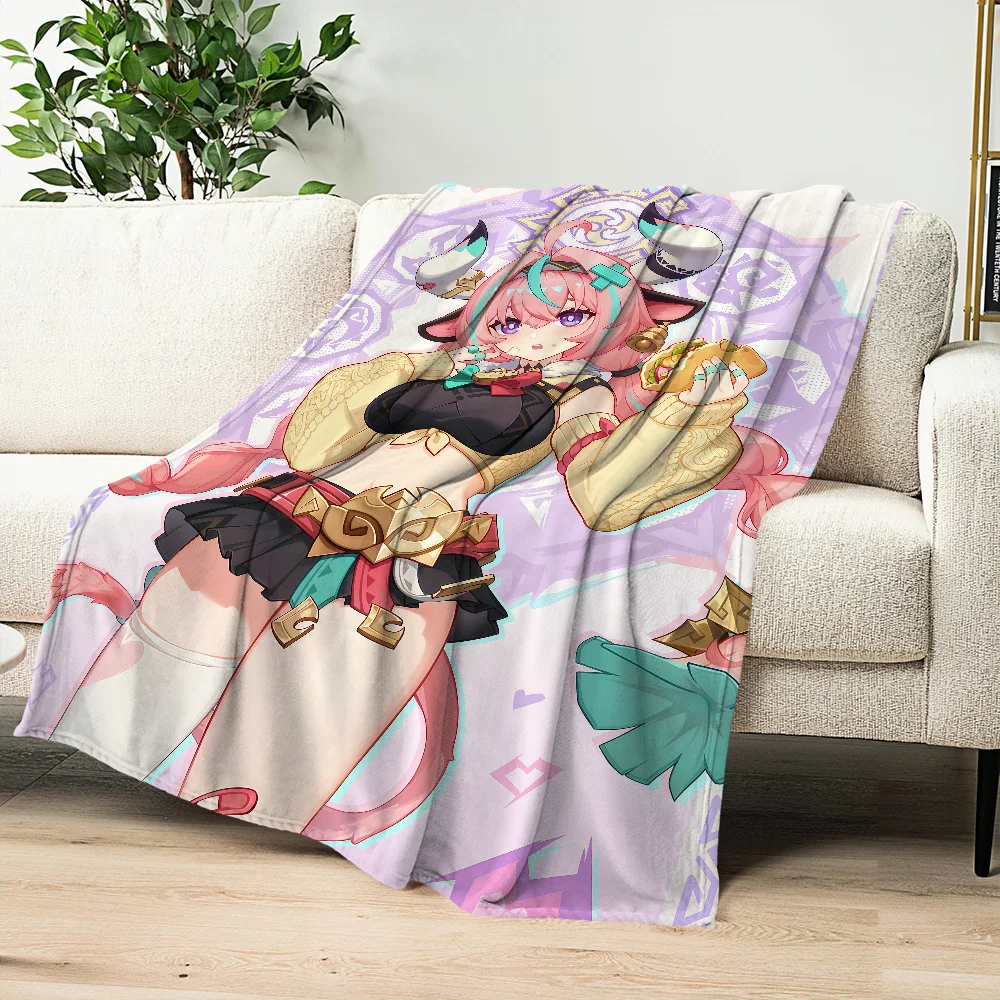 warm comfort soft Varesa plush blanket for sofa living room office NEW bedroom travel Genshin Impact gift single-sided printed 2