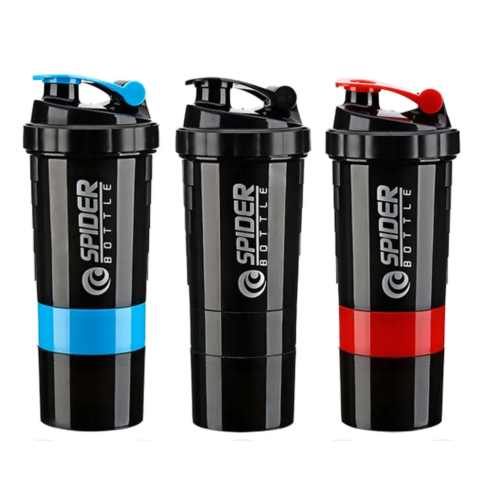 Protein Shaker Cup 3 Layers Shaker Protein Bottle Powder Shake Cup for Body Building Exercise
