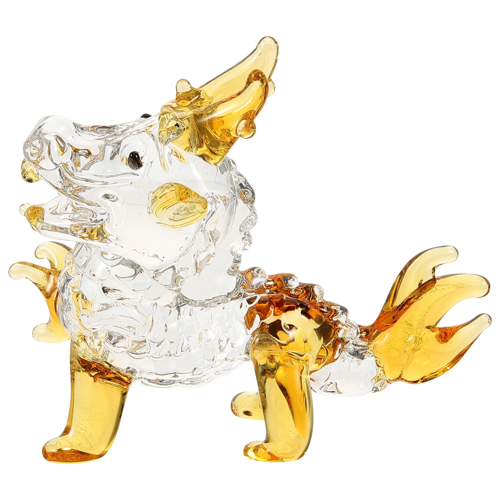 

Desk Birthday Decoration for Girl Chinese Dragon Figurine White Crystal Outdoor Animal