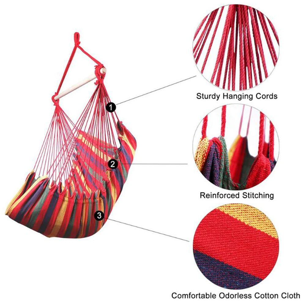 Travel Colorful Garden 120KG Camping Hammock Bed Bedroom Home Swing Seat Hanging camping hammock