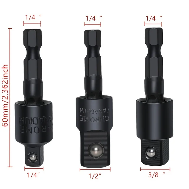 3pcs Black