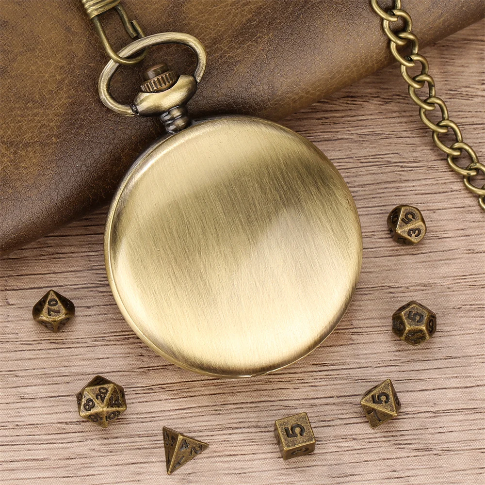 Vintage Pocket Watch Case With 7 Dices Souvenirs Gift Entertainment Game Dice