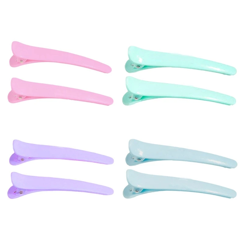 652F 12 Pieces Candy Colors Duckbill Clip Non Slip Plastic Hairpins Hair Styling Tools Barrettes Hair Accessories for Women