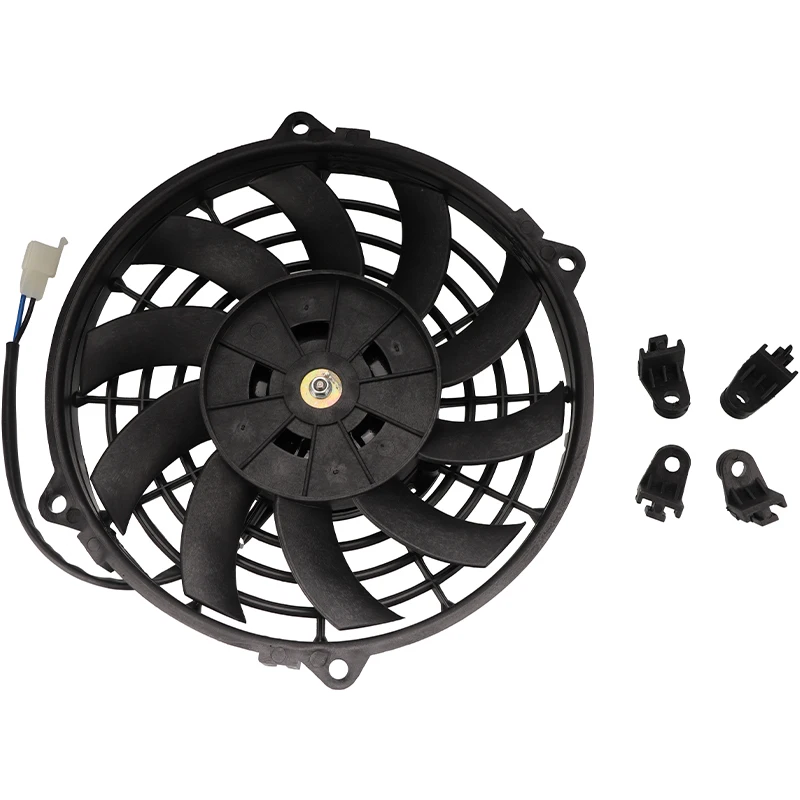 9 Inch 60W 12V Motorcycle Large Flow Radiator Cooling Fan Bracket Electric Oil Cooler For AVANTIS MOTOLAND NC250 Quad Bike ATV
