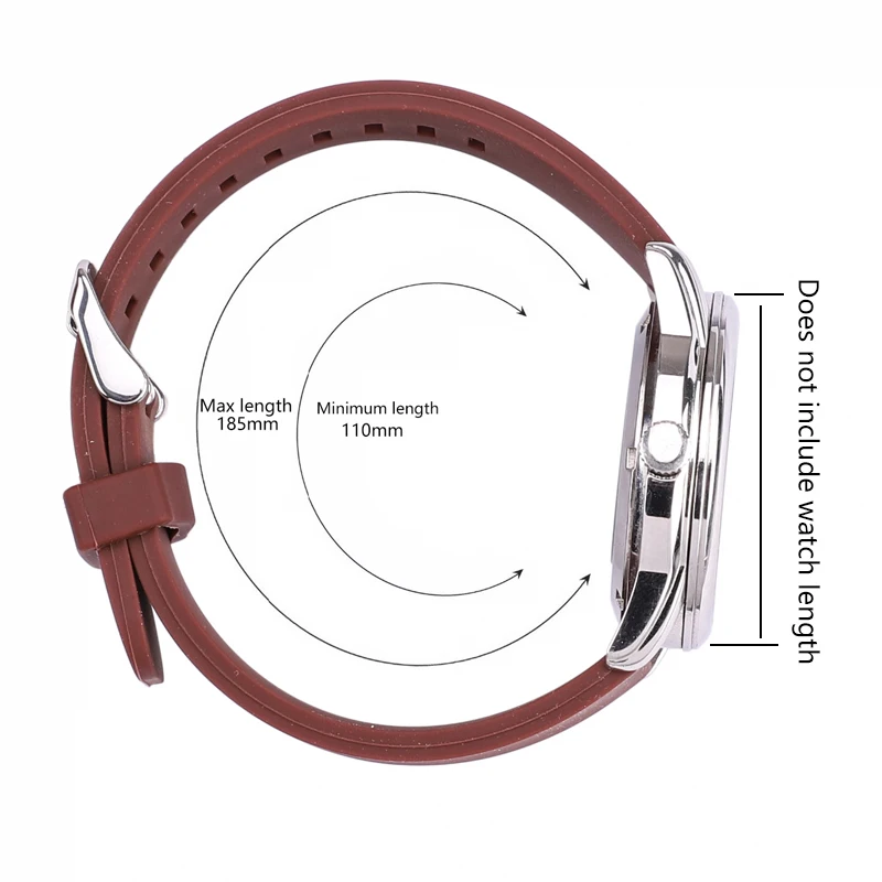 Enhanced Silicone Sports Watch Strap - Quick Release, Waterproof, Soft Rubber Band, Available in 5 Vibrant Colors