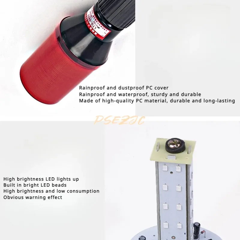 Outdoor Patrol Electric Vehicle Motorcycle Rear Pole Light LED Warning 12V Long Pole Red Blue Explosive Flashing Warning Light led warning light