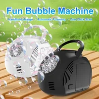 Handheld outdoor bubble machine electric with light bubble toy bubble launcher holiday  gift without battery bubble water 2