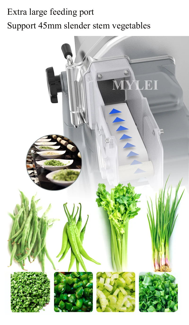 Description Picture 5 of itemMultifunction Vegetable Chopping Machine Automatic Vegetable Cutter Dicing Machine Electric Celery Cutting Machine