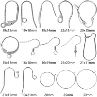 100pcs/lot Stainless Steel Charms Earring Wires With Ear Hook Earrings Clasp Findings DIY Supplies For Jewelry Making Bulk 1