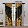 2pcs, Curtains&Window Treatment 2D print with the goddess Isis_ pharaohs and hieroglyphics Polyester (without rod) Festive Use 5