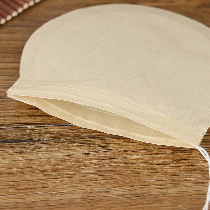 Eco-Friendly Biodegradable Drawstring Tea Filter Bags - 100 Pack