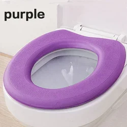 Universal Waterproof Foam Toilet Seat Cushion Cover - Thicken Toilet Mat for Bathroom Comfort (Purple)