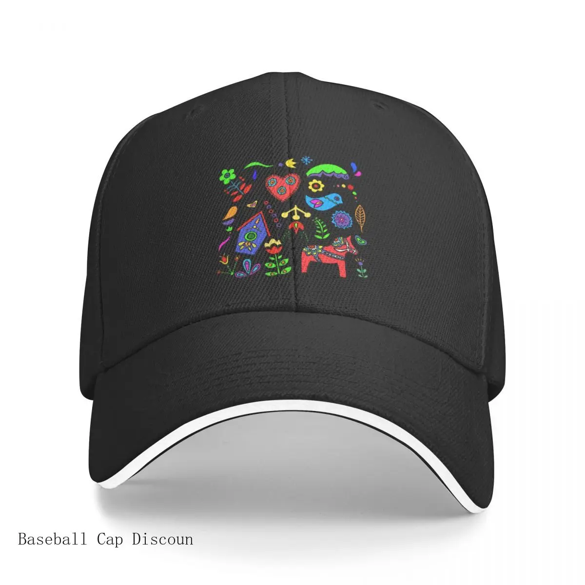 

Best Swedish Folk Art Baseball Cap |-F-| Golf Cap Anime Hat Sunscreen Women Beach Fashion Men's